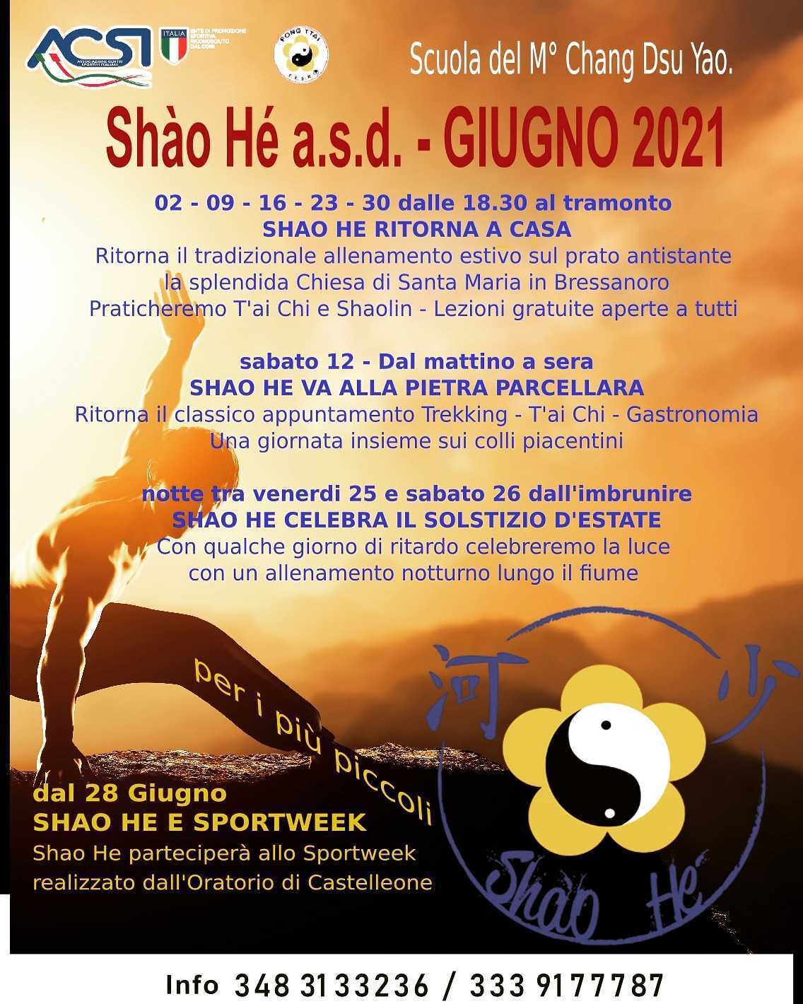 attività giugno 2021 shao he 